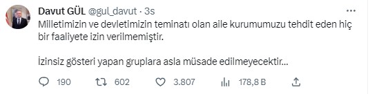 İstanbul Valisi Gül'den LGBT yürüyüşü öncesi sert uyarı: İzinsiz gösterilere asla müsaade edilmeyecek