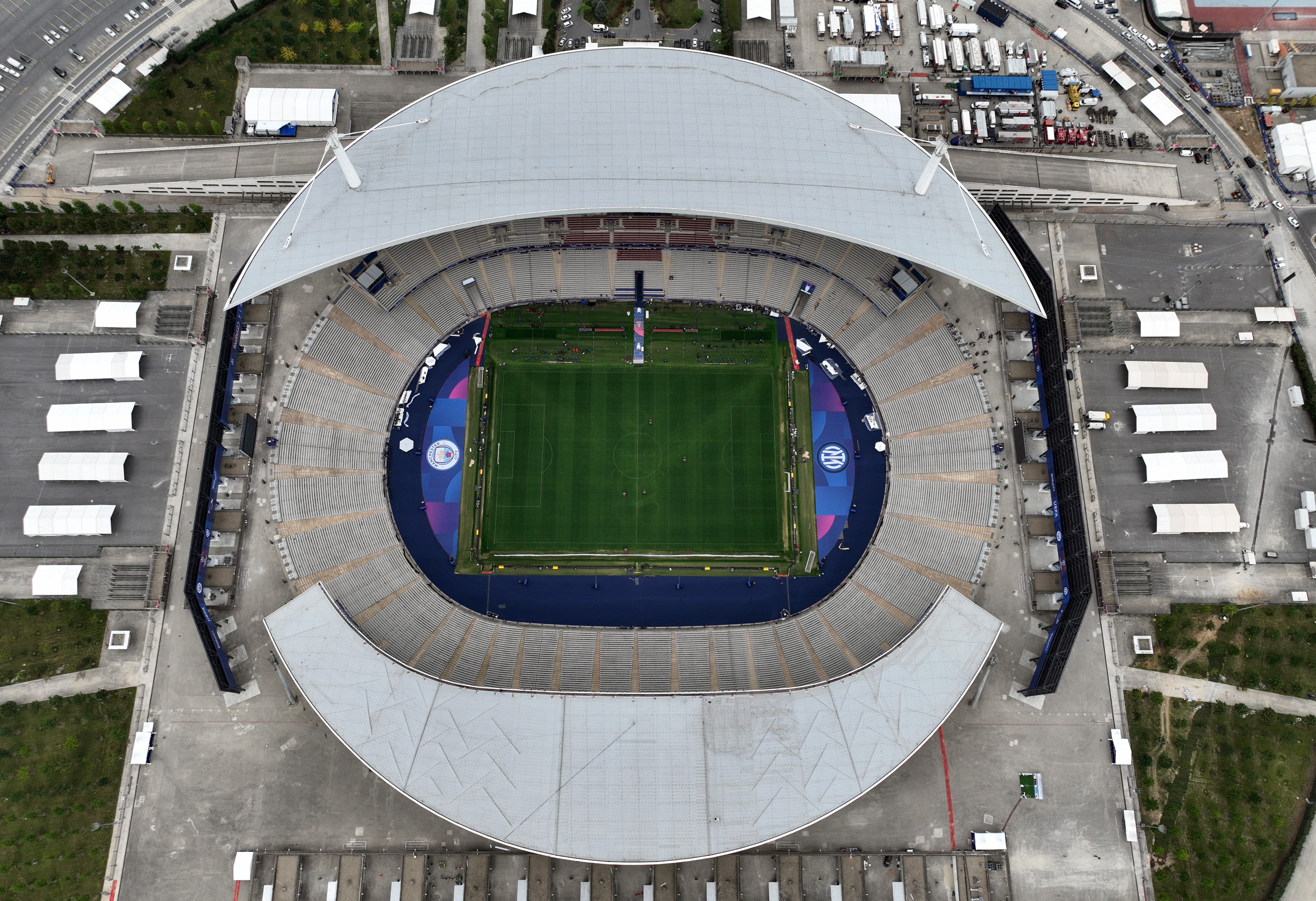 UEFA Şampiyonunun belirleneceği Atatürk Olimpiyat Stadı havadan görüntülendi