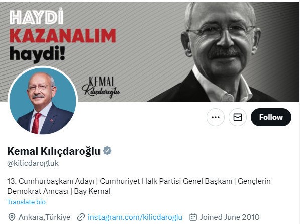 Kemal Kılıçdaroğlu, sosyal medya hesabından 