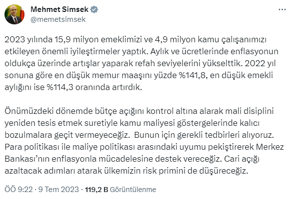 Vergi zamları sonrası gözler ona çevrilmişti! Mehmet Şimşek'ten 