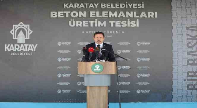 Karatay Belediyesi Beton Elemanları Üretim Tesisi açıldı