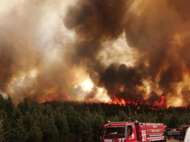 İzmir ve Antalya'da alevlerle mücadele sürüyor