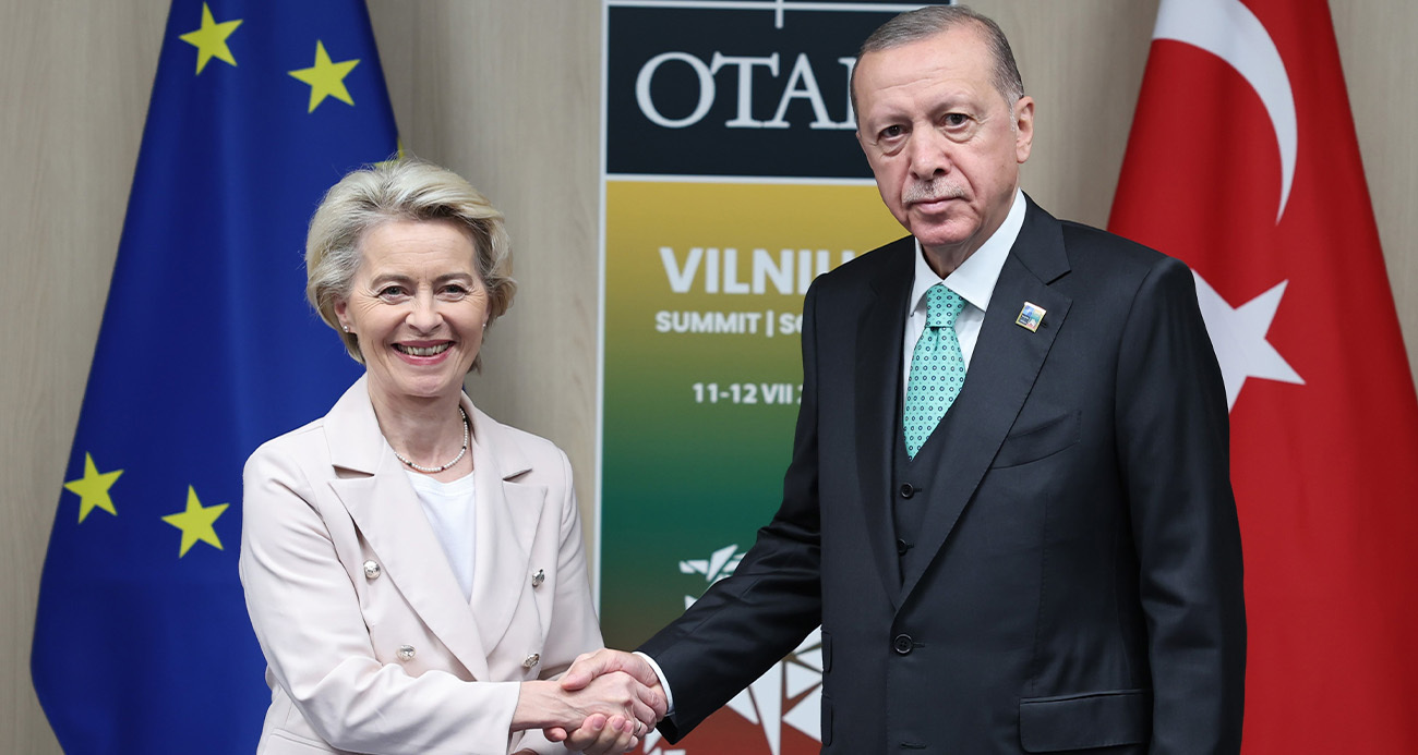 Cumhurbaşkanı Erdoğan, AB Komisyonu Başkanı Leyen'i kabul etti