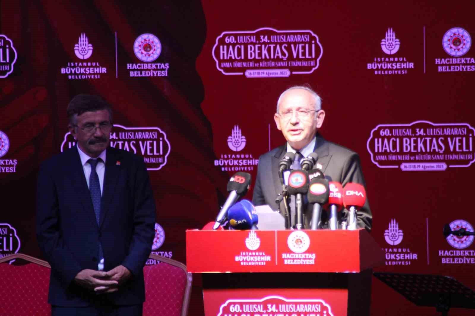 CHP Genel Başkanı Kılıçdaroğlu, Hacıbektaş Veli Anma Törenleri’ne katıldı
