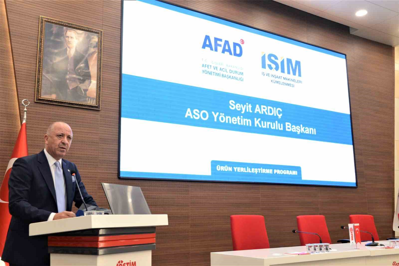 ASO Yönetim Kurulu Başkanı Ardıç: “AFAD ve iş dünyası işbirliği ürün tedarikinde kritik öneme sahip”