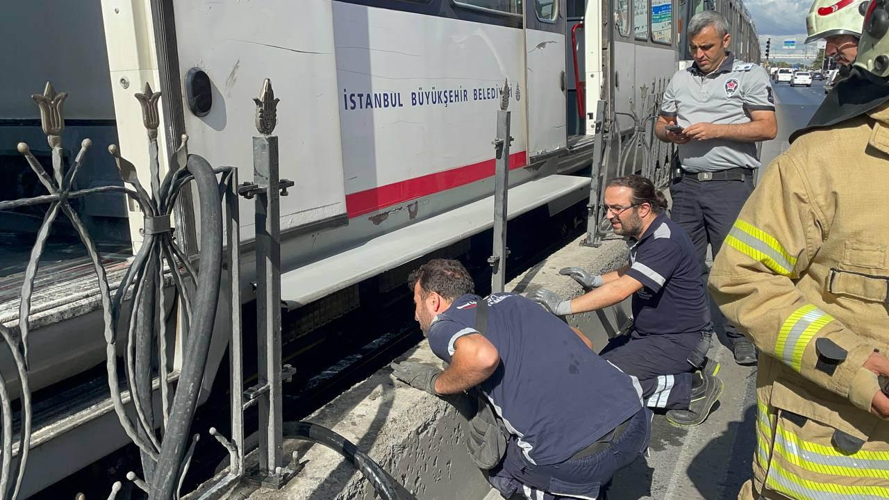 İstanbul'da tramvayda yangın paniği