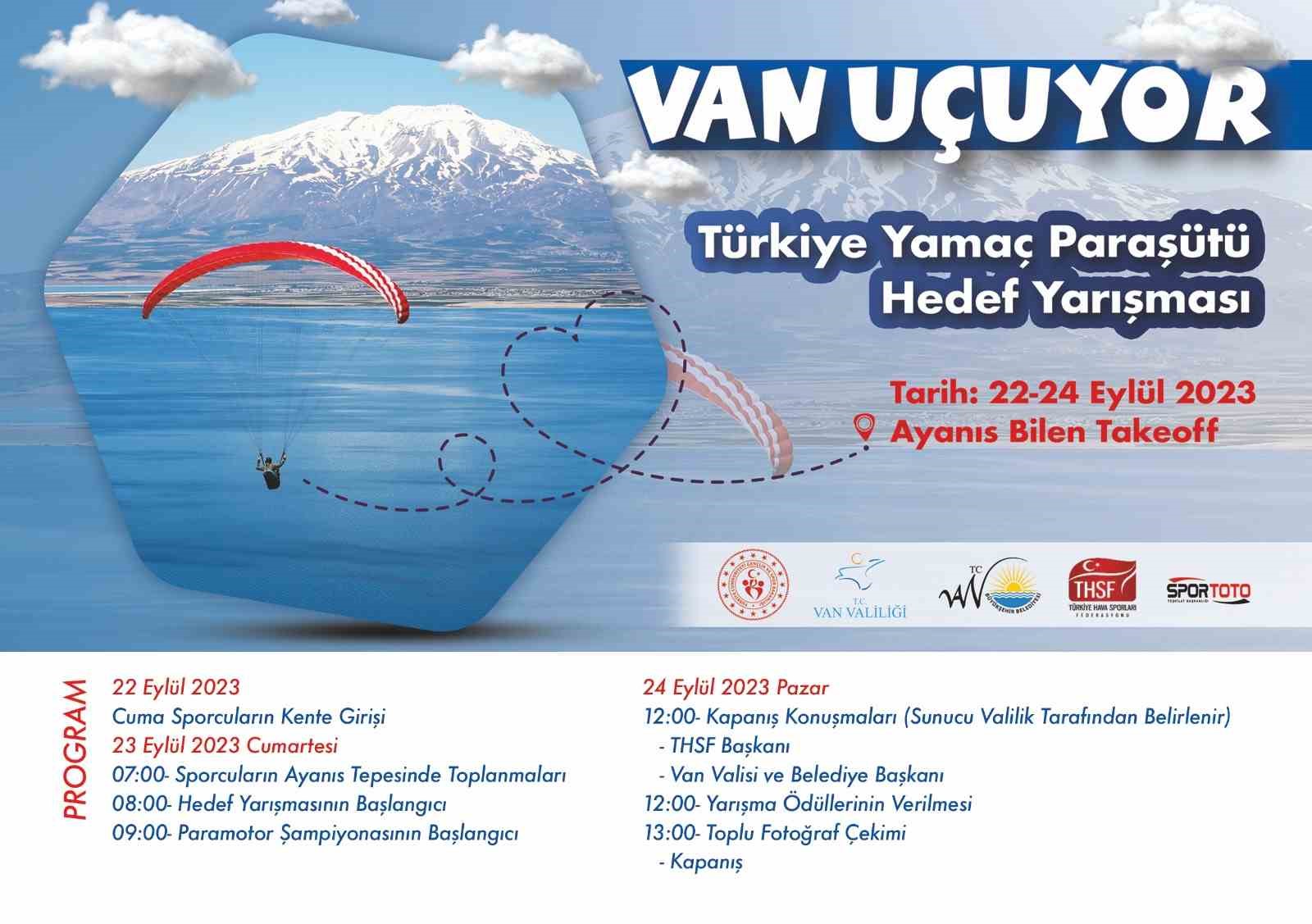 Van’da yamaç ve paramotor şampiyonası yapılacak