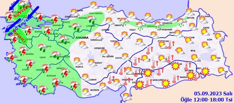 İstanbul çevreleri için gök gürültülü sağanak uyarısı!