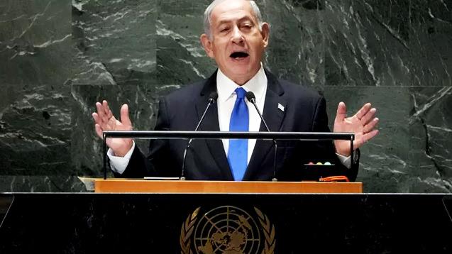 Netanyahu'dan BM Genel Kurulu'nda skandal Filistin küstahlığı! Haritadan sildi!