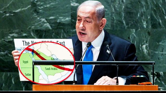 Netanyahu'dan BM Genel Kurulu'nda skandal Filistin küstahlığı! Haritadan sildi!