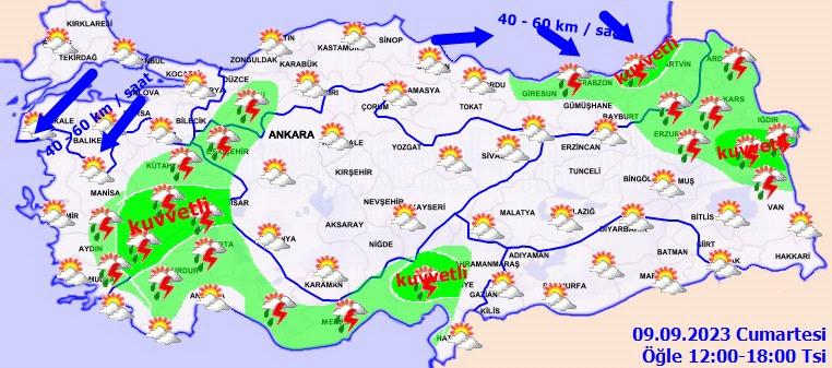 Meteoroloji'den 7 ile kuvvetli yağış uyarısı!