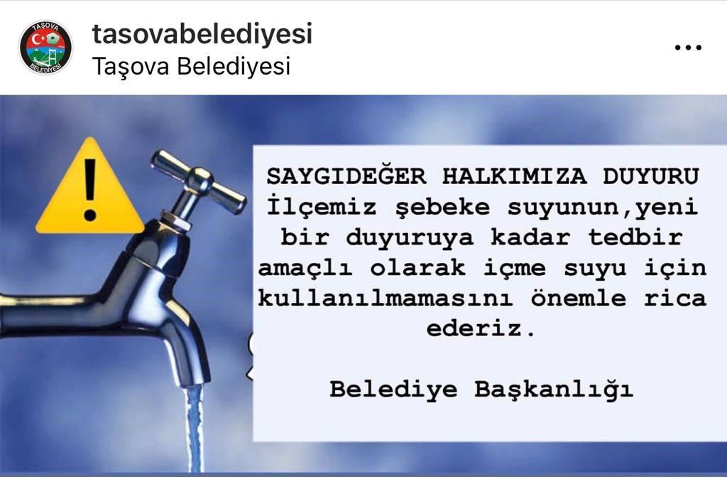 Taşova’da şebeke suyundan zehirlenme iddiası: 150 kişi hastaneye başvurdu