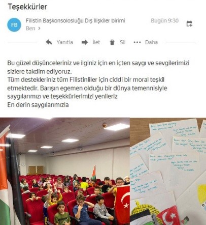 Filistin Büyükelçiliğinden teşekkür