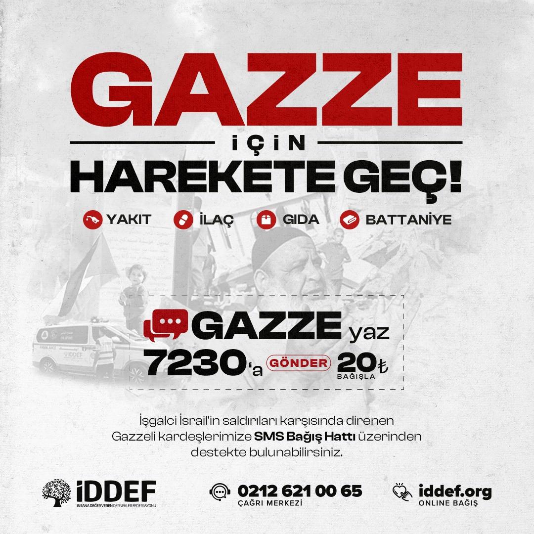 İDDEF ekipleri Gazze'deki siviller için sahada