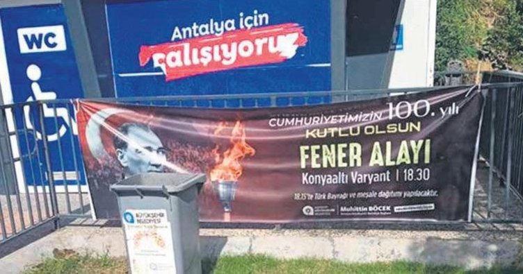 Antalya Belediyesi’nden Atatürk'e büyük saygısızlık