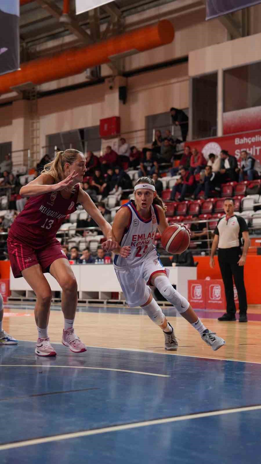 TKBL: Emlak Konut: 63 - Melikgazi Kayseri Basketbol: 80