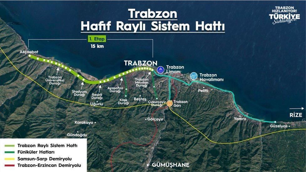 Trabzon'a raylı sistem müjdesi: Projeyi bakanlık üstlenecek