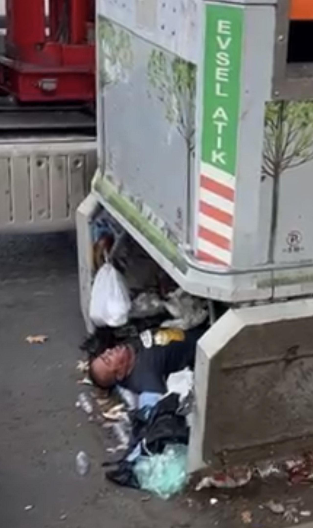 Kadıköy'de akılalmaz olay: 2 gün boyunca çöp konteynerinde kaldı
