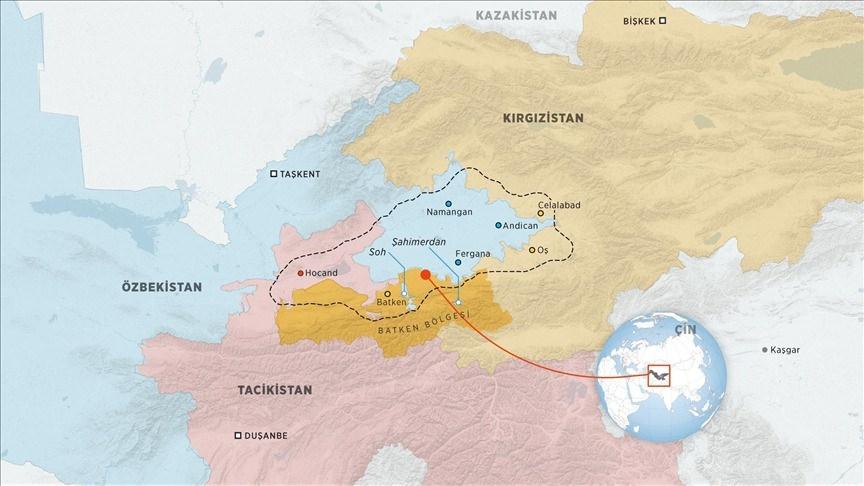 Kırgızistan-Tacikistan sınırı değişti