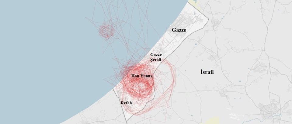 ABD İHA'ları Gazze üzerinde