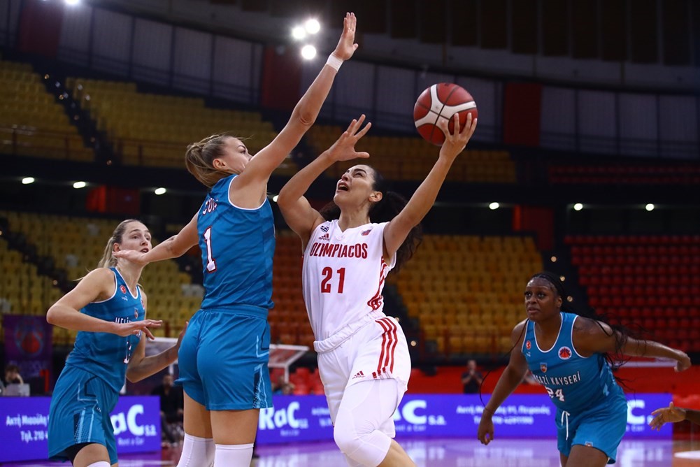 Euro Cup Women F Grubu: Olympiakos: 73 - Melikgazi Kayseri Basketbol: 95