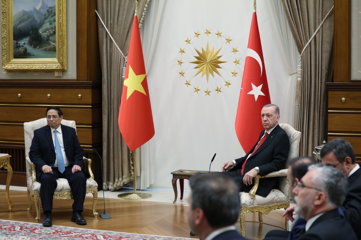 Cumhurbaşkanı Erdoğan, Vietnam Başbakanı Pham Minh Chinh’i kabul etti