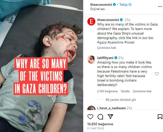 The Economist, İsrail'in çocuk katliamına kılıf buldu