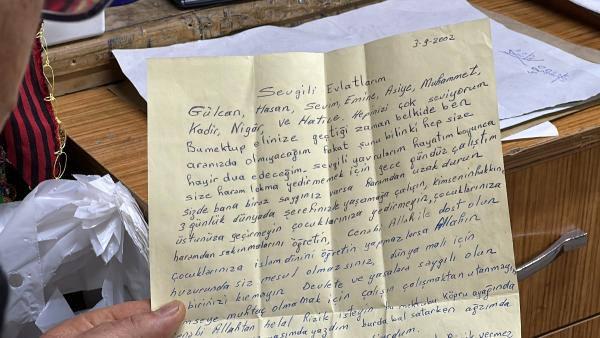 Kanserden ölen babasından ağlatan 100'üncü yıl mektubu