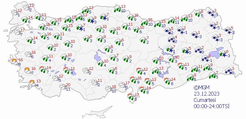 Meteoroloji'den 2 il için turuncu 8 il için sarı kodlu uyarı!