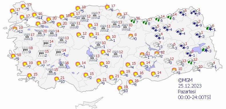 Meteoroloji'den 2 il için turuncu 8 il için sarı kodlu uyarı!