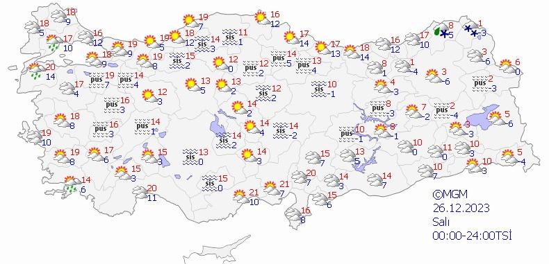 Meteoroloji'den 2 il için turuncu 8 il için sarı kodlu uyarı!