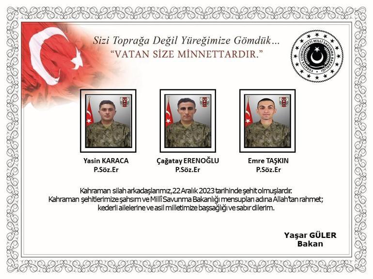 Irak'ın kuzeyinde 6 asker şehit oldu