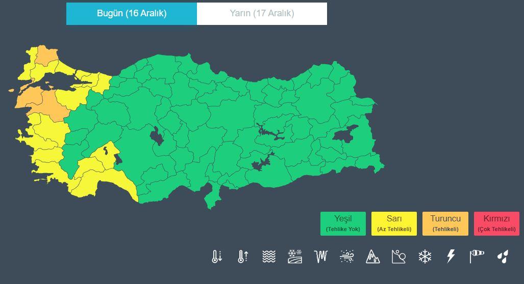 Meteoroloji'den İstanbul dahil 17 kente 'sarı' kodlu uyarı!