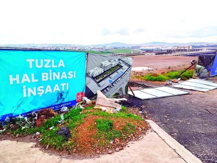 Tuzla'daki inşaat 5 yıldır atıl durumda! İBB'nin bitmeyen 'hal'ine sert tepki
