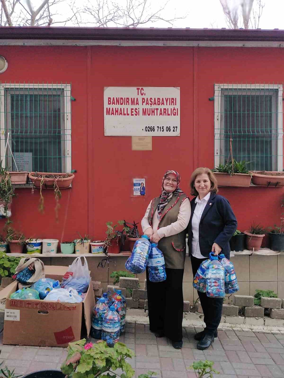 Bandırma’da mavi kapak kampanyasına destek