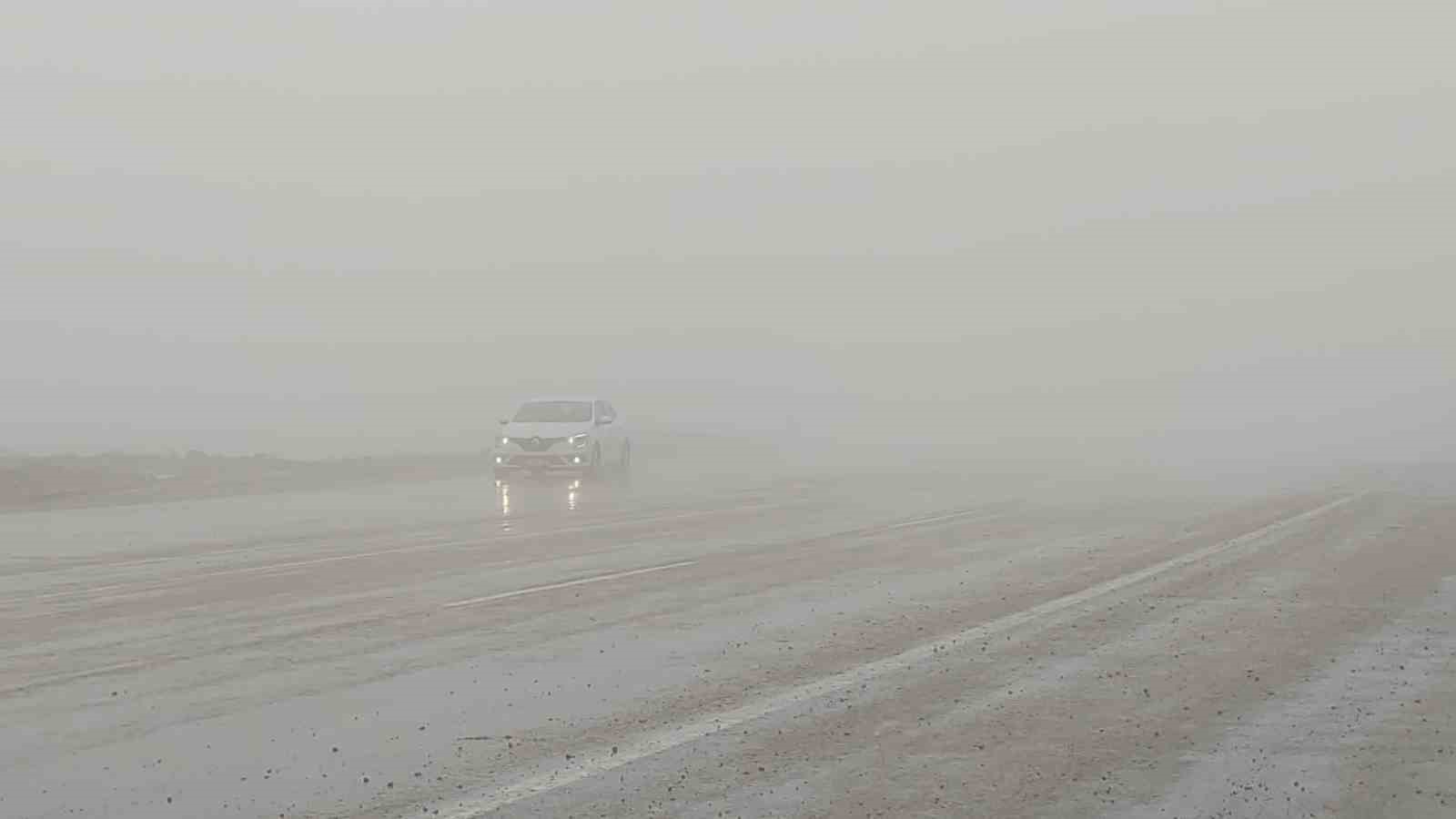 Van’ın Kurubaş Geçidi’nde yoğun sis etkili oldu