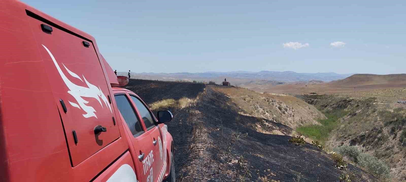 Yangın badem ve fıstık ağaçlarına zarar verdi