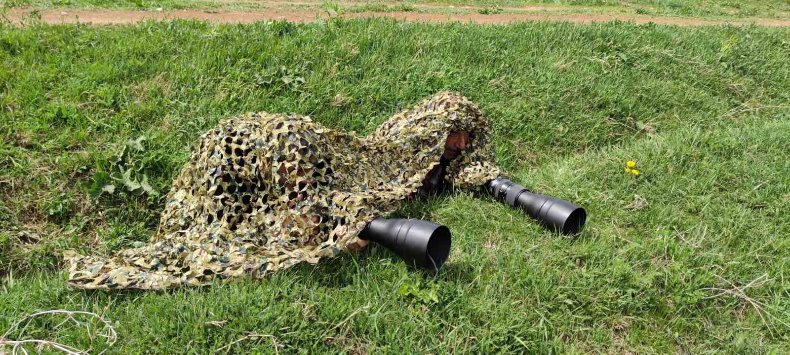 Doğa fotoğrafçıların sabırla çekecekleri o anı saatlerce bekliyor