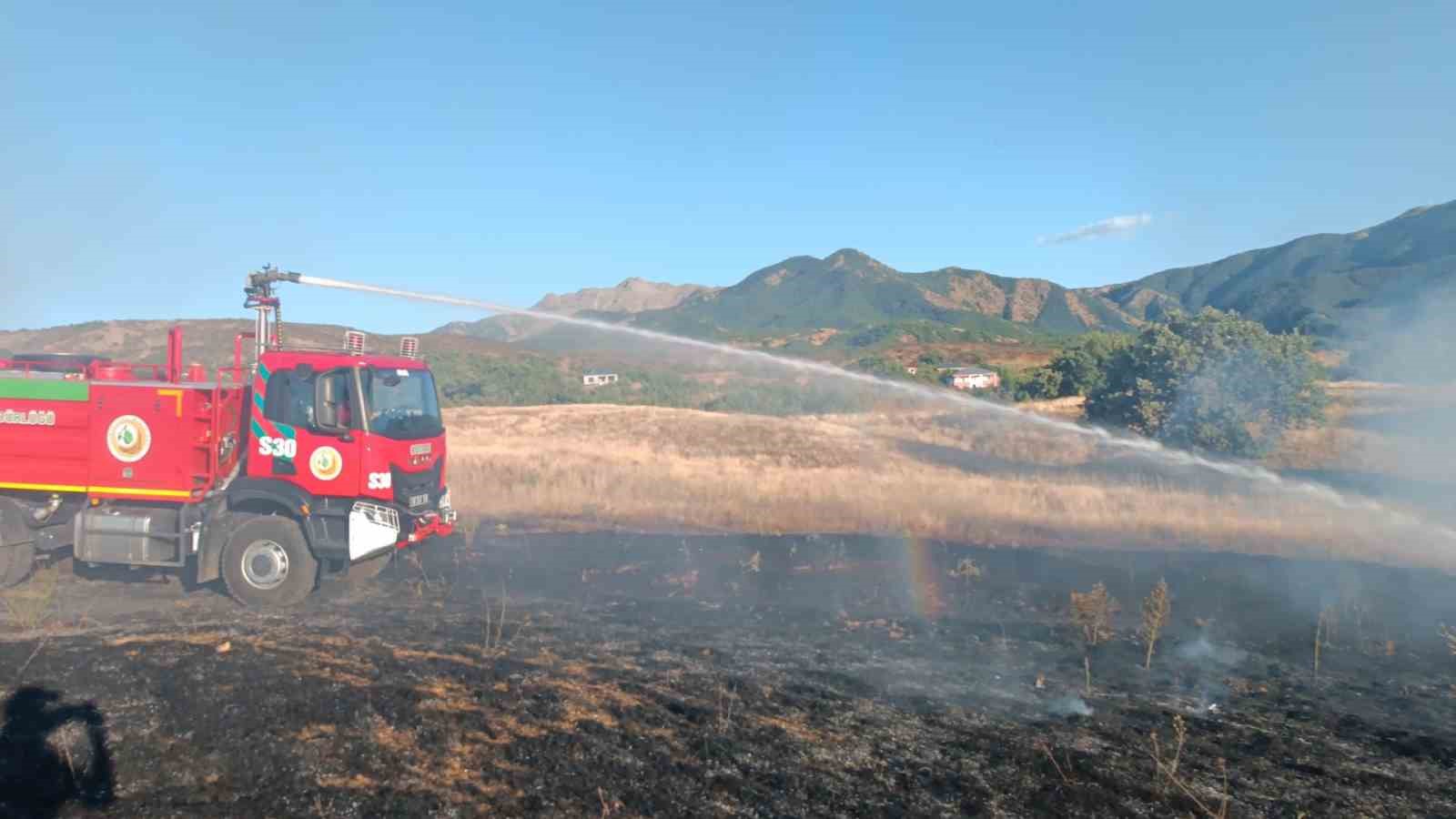 Bingöl’de kırsal alanda çıkan yangın söndürüldü