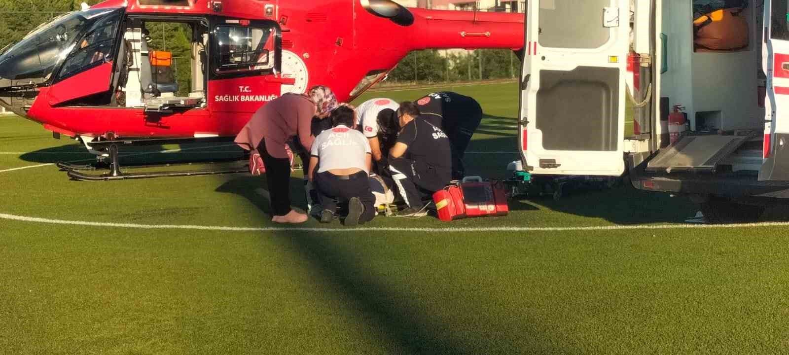 Ambulans helikopter Malatya’da 2 hasta için havalandı