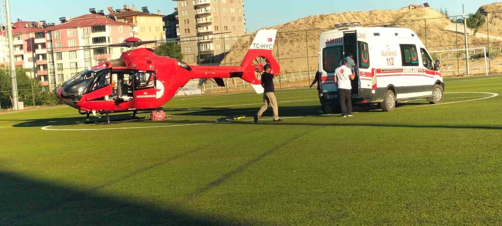 Ambulans helikopter Malatya’da 2 hasta için havalandı