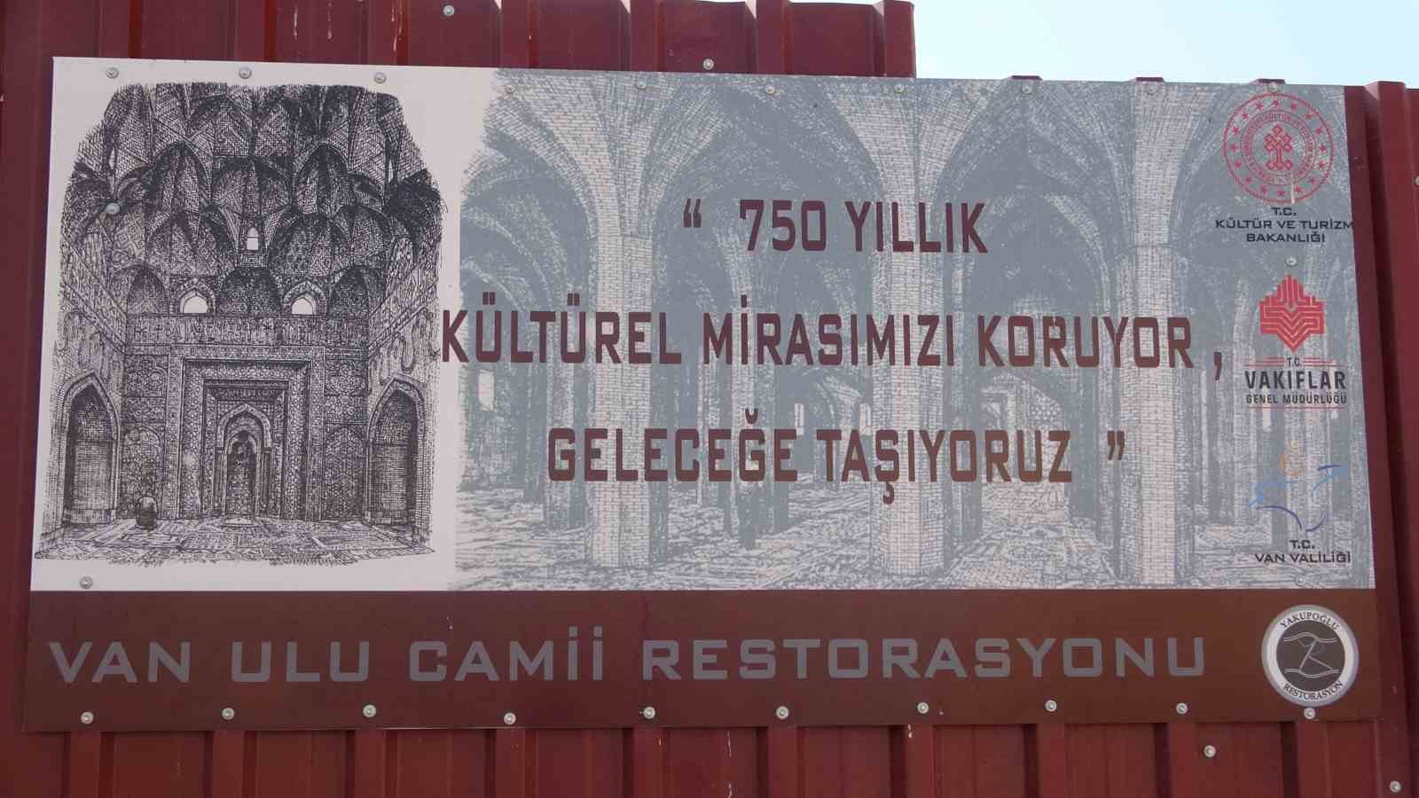 750 yıllık Van Ulu Cami aslına uygun restore edilecek