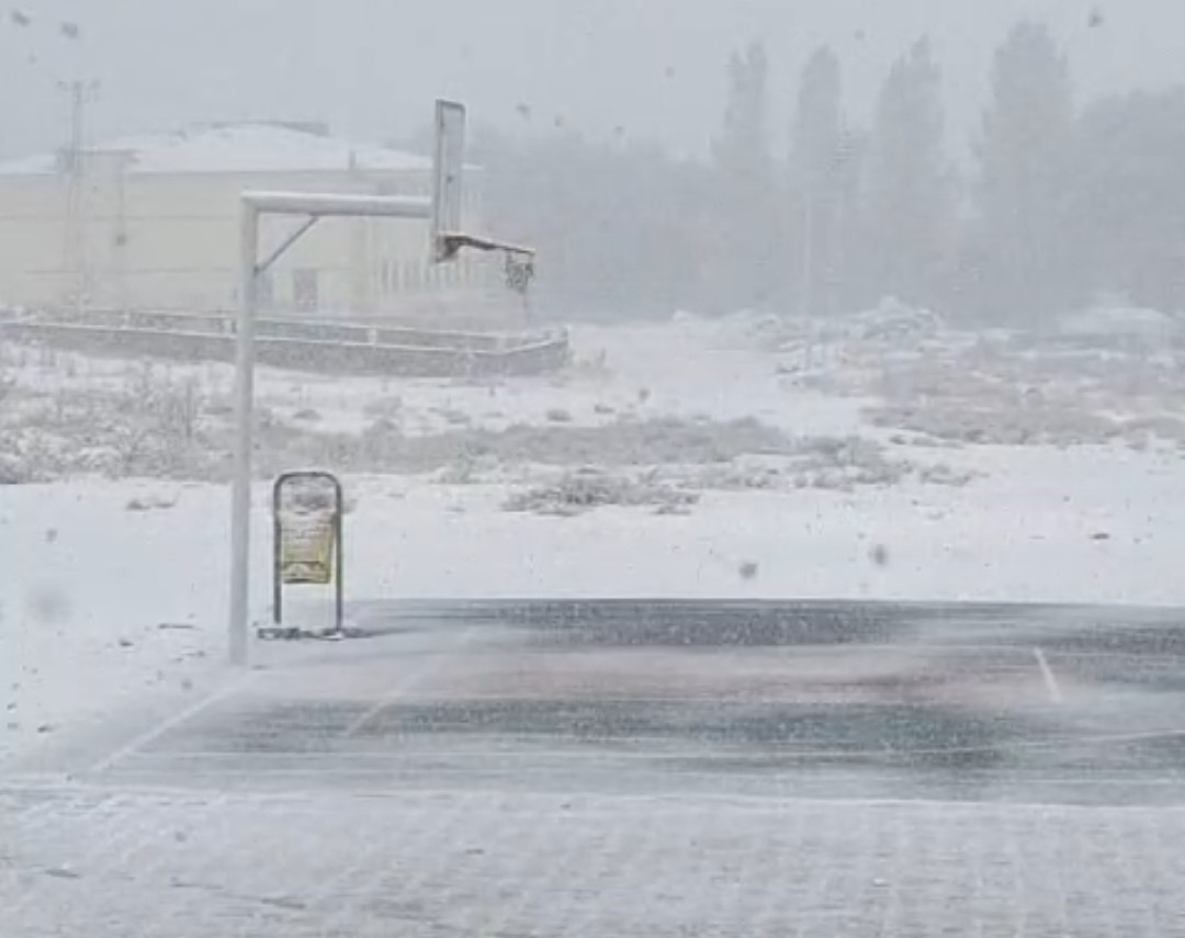 Başkale’de kar yağdı, araçlar yolda kaldı