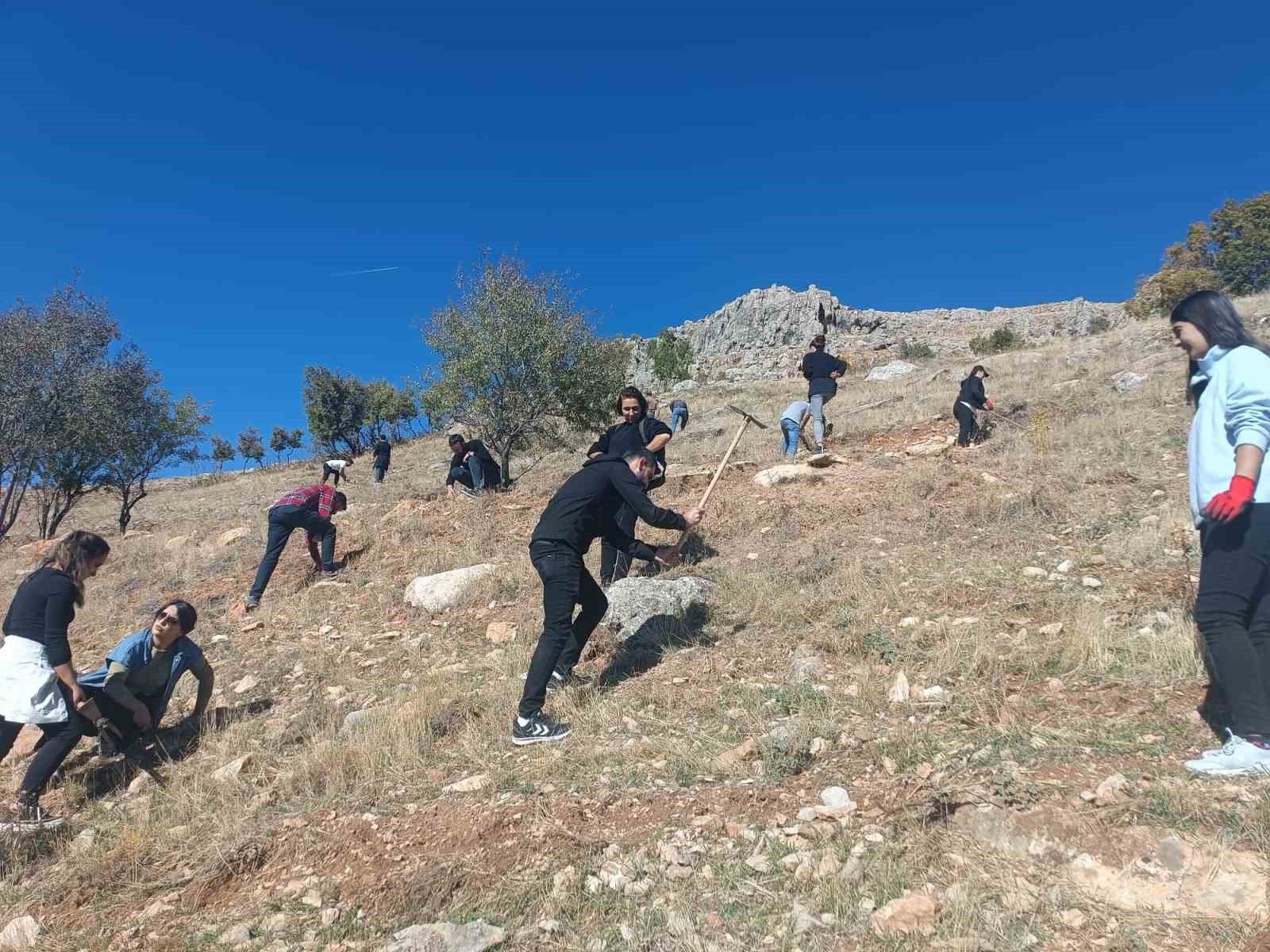 Tunceli’de bin meşe palamudu toprakla buluşturuldu