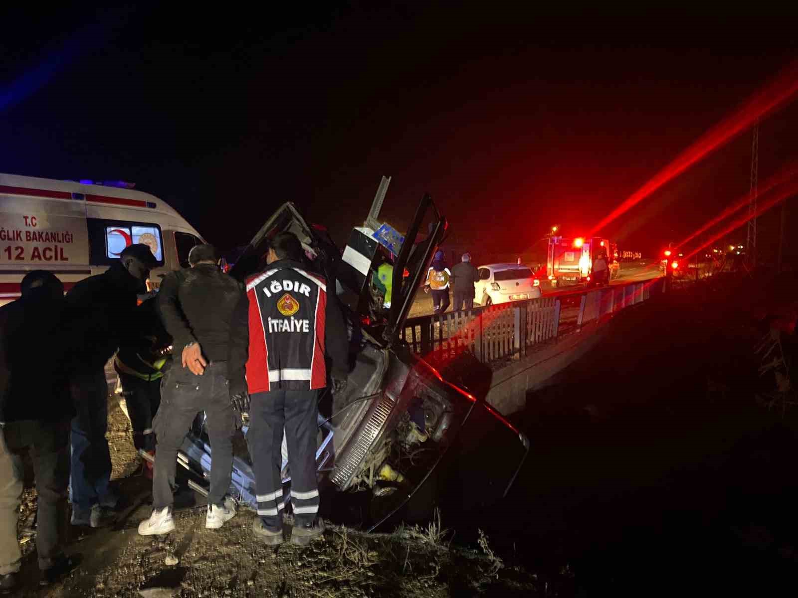 Iğdır’da zincirleme trafik kazası: 2 yaralı