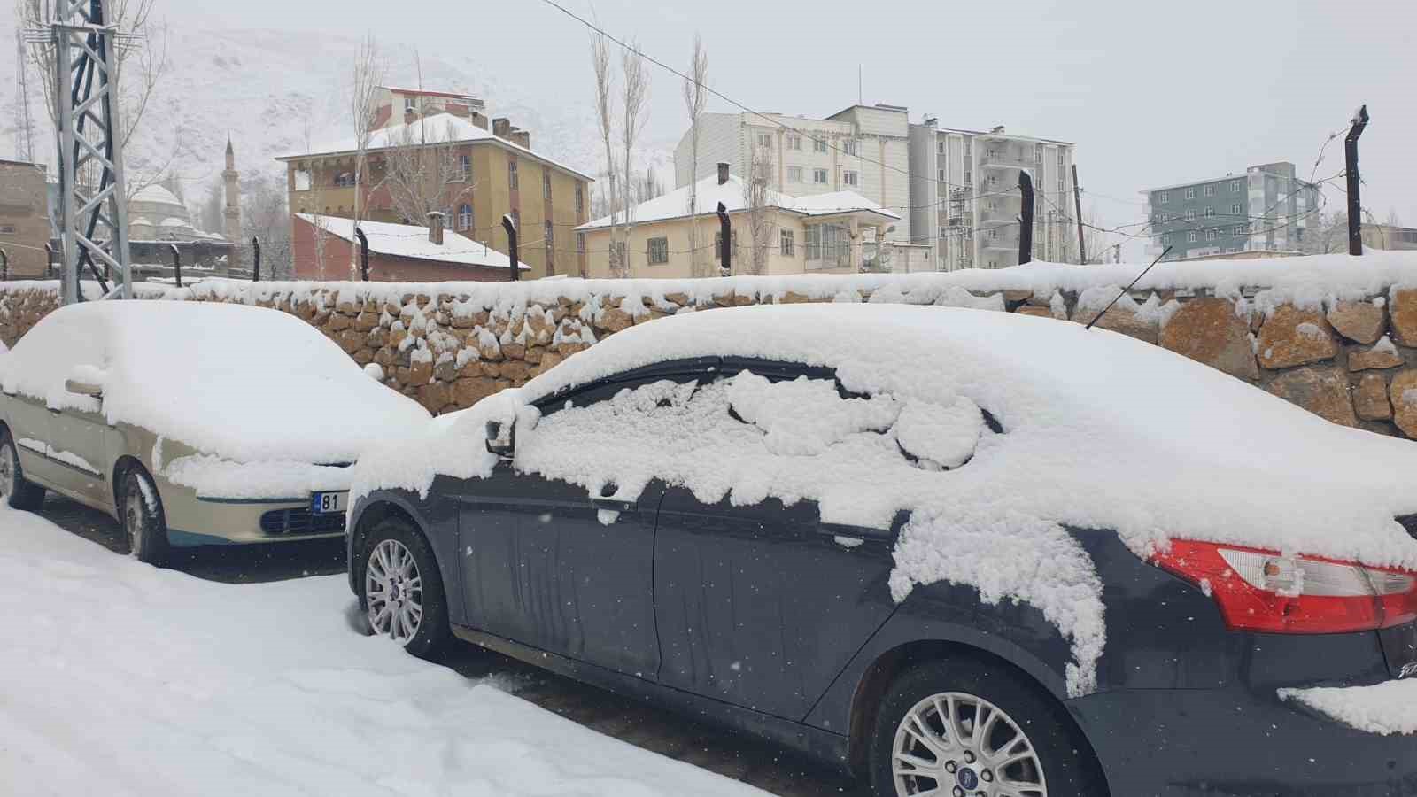 Başkale’de kar aniden bastırdı, sürücüler zor anlar yaşadı