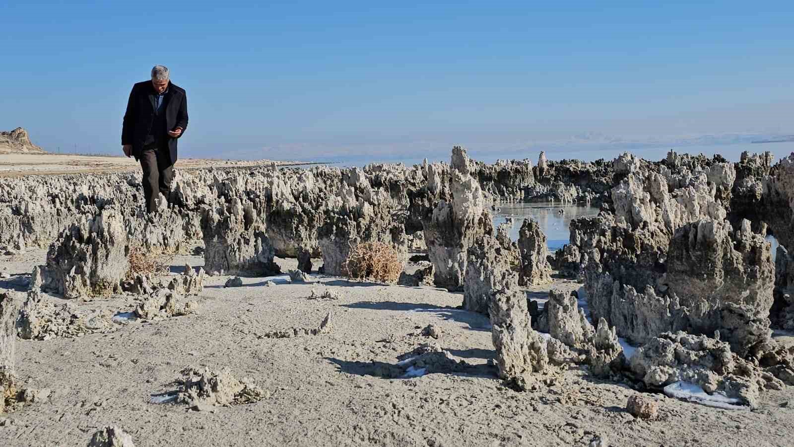 Van Gölü’nde su seviyesi düşmeye devam ediyor